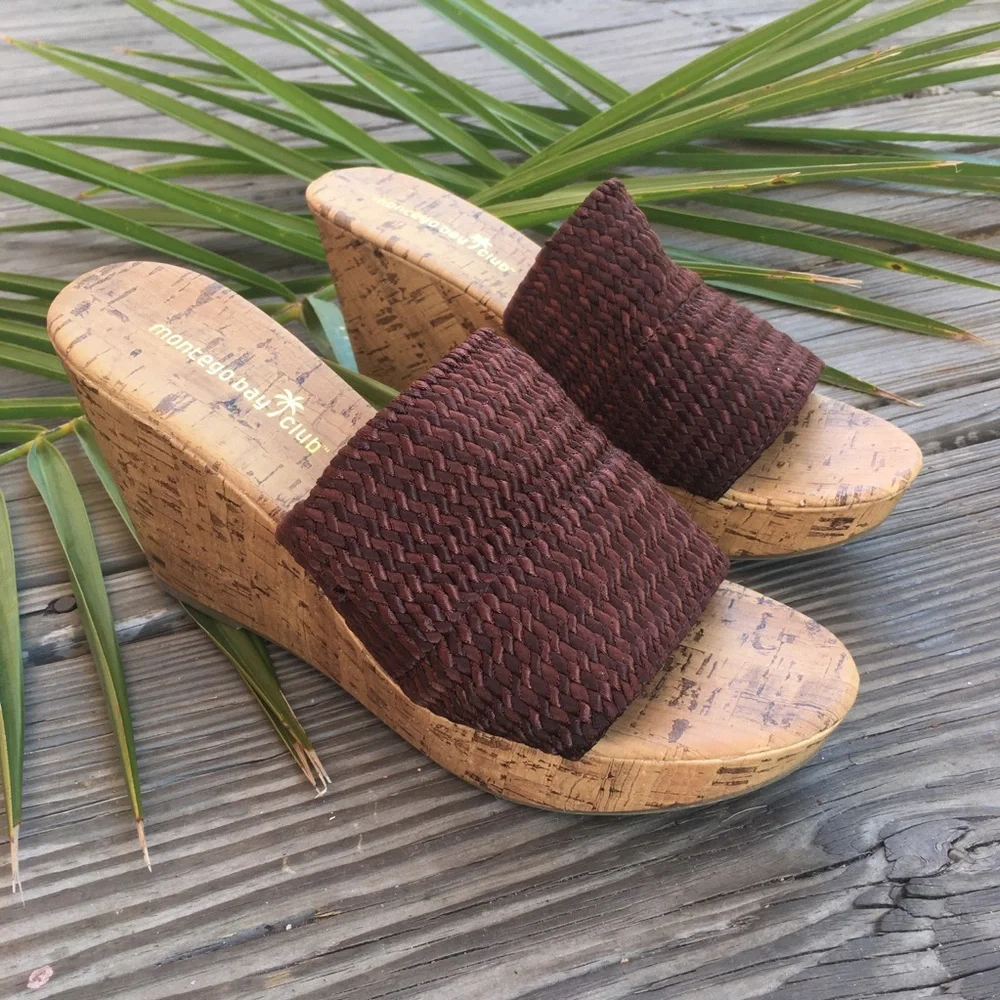 Montego Bay Club Summer Woven Wedge Cork